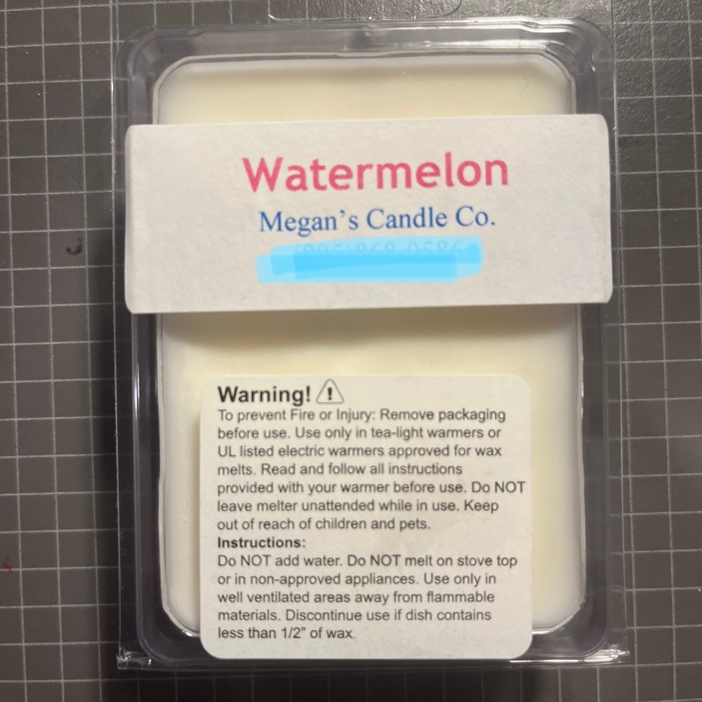 Watermelon Scented Wax Melts - White